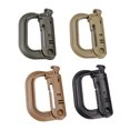 thumbnail image 4 of Mosquetón en forma de D de alta resistencia, hebilla de Montañismo con tapón para ciclismo, pesca, Camping, mochila, 4 colores, 4 Uds., 4 of 8