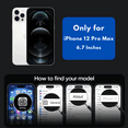 thumbnail image 2 of 3-in-1 Entronix Bundle for iPhone 12 Pro Max, Magnetic Sturdy Matte Case 2 Screen Protector, Navy, 2 of 7