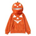 thumbnail image 5 of Letdown Boys Girls Halloween Pumpkin Hoodie Oversized Full Zip Sweatshirt with Pocket Cute Cosplay for Trick or Treat, Ideal Halloween Gifts for Kids, Size 4-10 Years, 5 of 5
