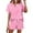 short sets 159#Hot Pink, variant on WAYUTE Womens 2 Piece Outfits Solid Color Short Sleeved T Shirt and Shorts Casual Drawstring Tie Up Breathable Workout Sport Set