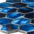 thumbnail image 2 of The Tile Life Agate 2 in x 2 in Hexagon Sapphire Glossy Porcelain Mosaic Wall Tile 1 Sheet, 2 of 15