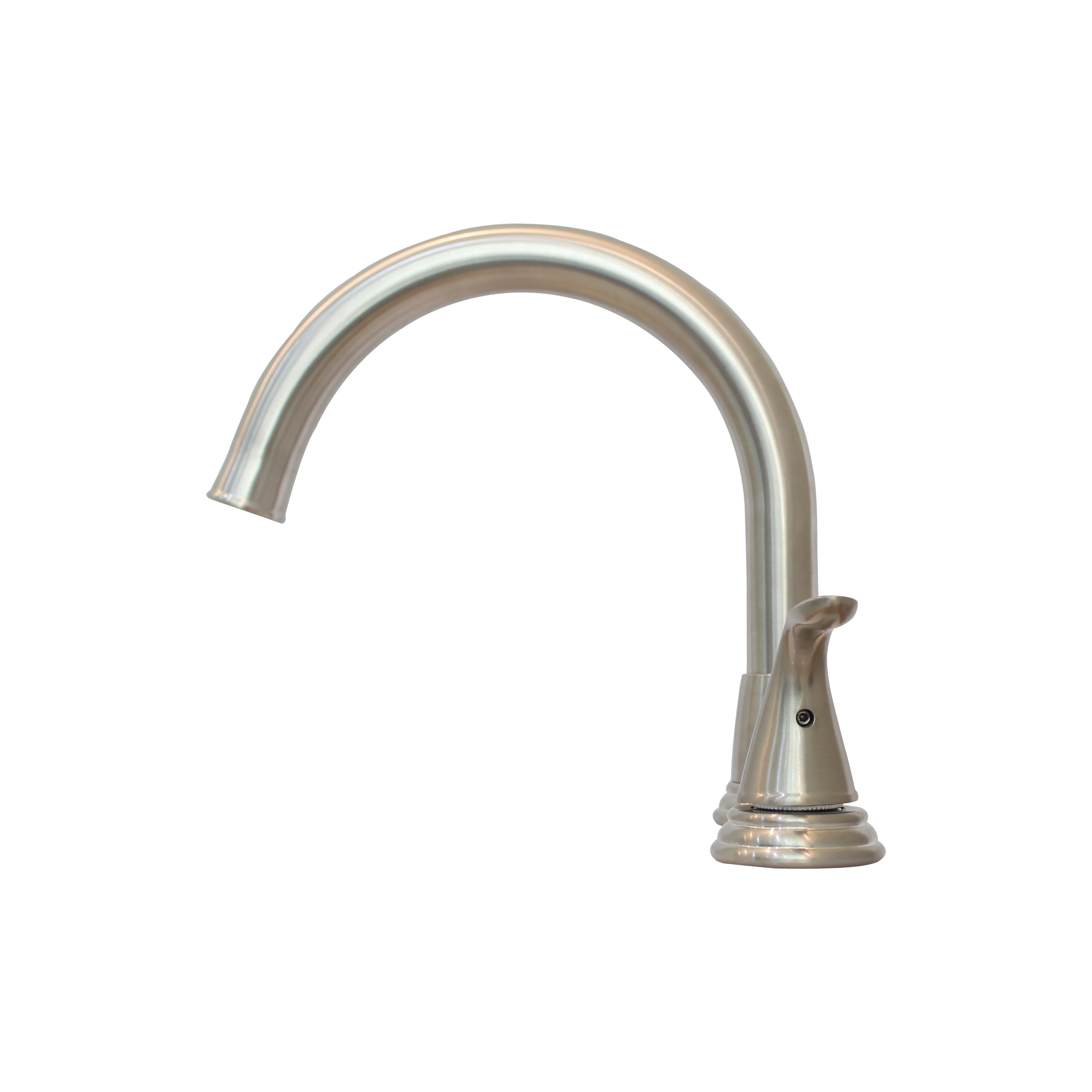 WMF-8126SSLP-BN - Stainless Steel Widespread Lavatory Bathroom Sink Faucet Double Handle with Pop Up,Ceramic Cartridge BN Finish
