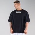 thumbnail image 4 of Red Gym Fitness T-shirt Men Running Sport Loose Shirt Short Sleeve Cotton Tee Tops Summer Male Bodybuilding Training Clothing, 4 of 6