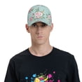 thumbnail image 4 of Pofeuu Vintage Floral Print Adult Adjustable Embroidered Graphic Baseball Hat for Men and Women, 4 of 6