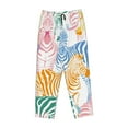 thumbnail image 4 of Kll Womens Zebra Colourful Print Pajama Pants Soft Pajama Bottoms For Women Cozy Lounge Pants, 4 of 9