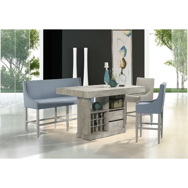 Comedor Kessa Muebles Metropolitan Gris