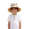 thumbnail image 4 of SGFCWSX Boys Bucket Hat Wide Brim UV Protection Print Adjustable Chin Strap Summer Beach Outdoor Sun Hats for Kids Orange Size 4 Years, 4 of 9
