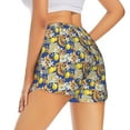 thumbnail image 3 of Disketp Sicilian Style Print Women's Shorts Workout Shorts for Athletic Gym Running Shorts with Phone Pockets XX-Large, 3 of 8