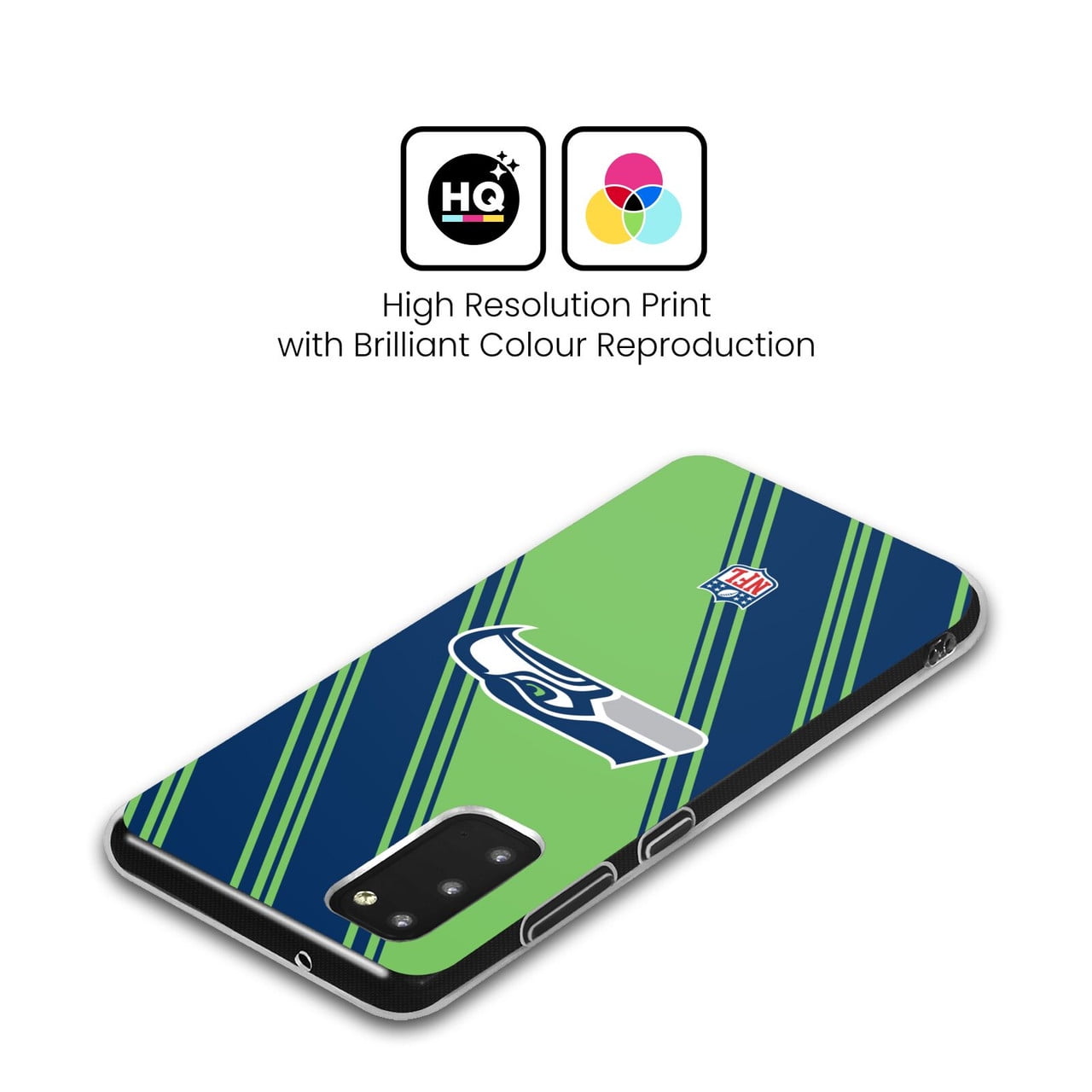 Head Case Designs NFL Seattle Seahawks Artwork Stripes Soft Gel Case for Samsung Galaxy S21 FE 5G