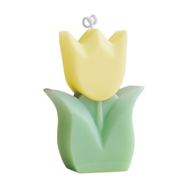 SLYNSHome Mother's Day Gifts Scented Candles Tulips Aromatherapy Candle Flowers Soy Wax Candles Birthday Gift for Wife Girlfriend (Yellow)