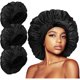 thumbnail image 1 of wonima11 3Pcs Bonnets for Sleeping, Extra Satin Silk Bonnet for Sleeping Women with Tie Band for Curly Hair Jumbo Bonnet Braids, 1 of 1