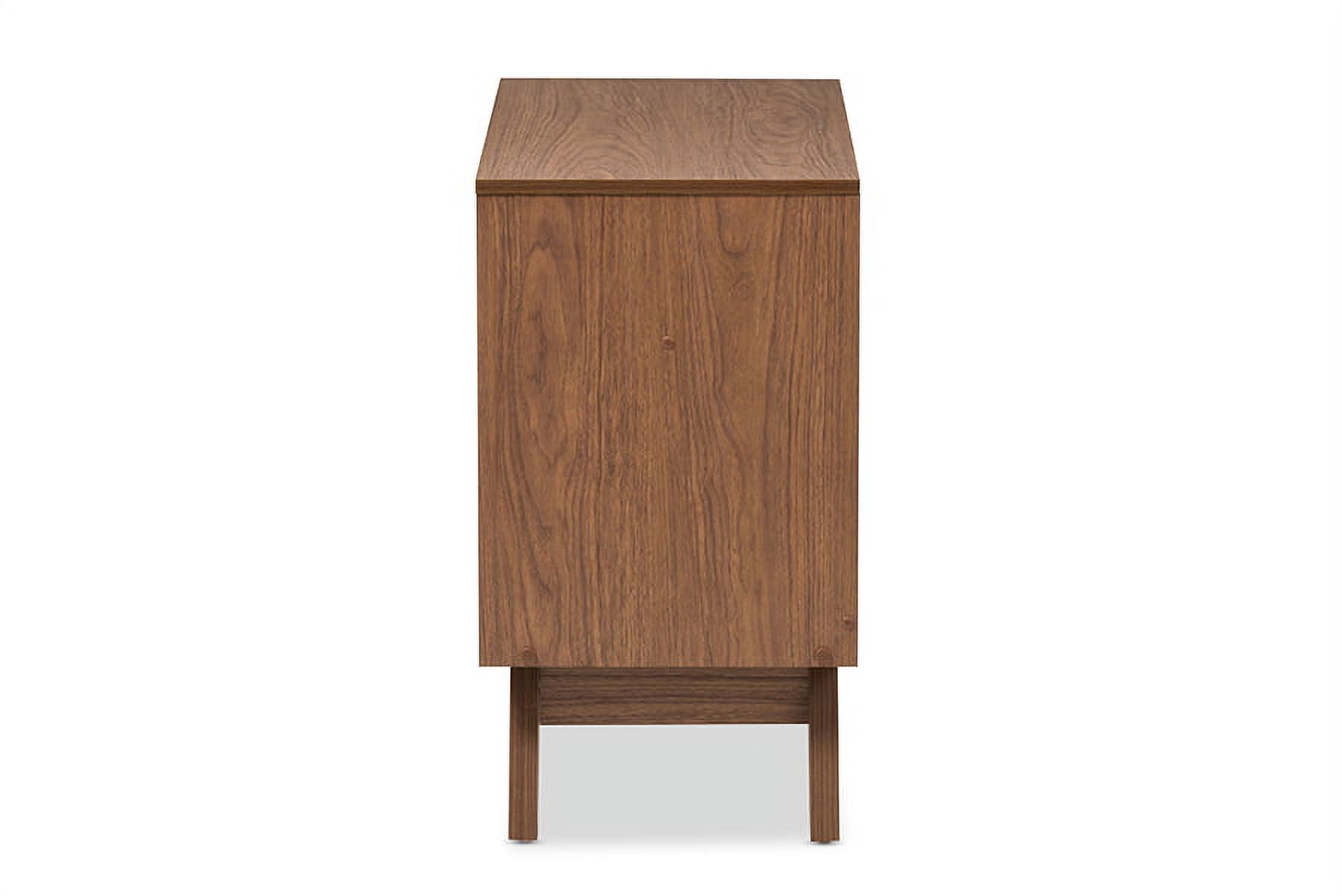 Baxton Studio Hildon Modern White and Walnut 3-Drawer Storage Chest