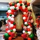 thumbnail image 2 of Conjunto de cadena de globos navideños, decoración para fiestas navideñas, regalo, combinación de globos de lentejuelas con caña, 2 of 5