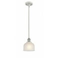 thumbnail image 1 of 516-1S-WPC-G411-Innovations Lighting-Dayton-1 Light Pendant in Industrial Style-5.5 Inches Wide by 8.5 Inches High   White/Polished Chrome Finish with, 1 of 1
