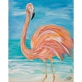 thumbnail image 2 of DeRice, Julie 15x18 Black Ornate Wood Framed with Double Matting Museum Art Print Titled - Flamingo Close up, 2 of 4