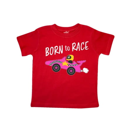 

Inktastic Born to Race- Pink Race Car Gift Toddler Boy or Toddler Girl T-Shirt
