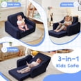 thumbnail image 6 of Babyeap 3-in-1 Kids Sofa,Toddler Sofa Bed Fold Out,Comfy Kids Couch,Convertible Baby Chair for Girls and Boys,Dark Blue, 6 of 11