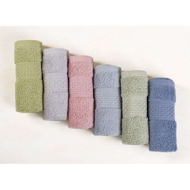 Juego de 6 paños Cleanbear Pure Cotton, 6 colores, 33 x 33 cm