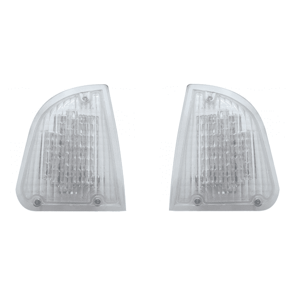 Pair Fits Kenworth K300 T300 T330 T600 LED Turn Signal Lights / Amber LED Clear Lens