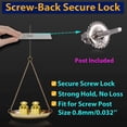 thumbnail image 3 of Silver Replacement Screw Earring Backs Secure for Diamond Studs, 3 Pairs 18K Gold Hypoallergenic Screwbacks Locking for Threaded Post 0.032'', 3 of 5