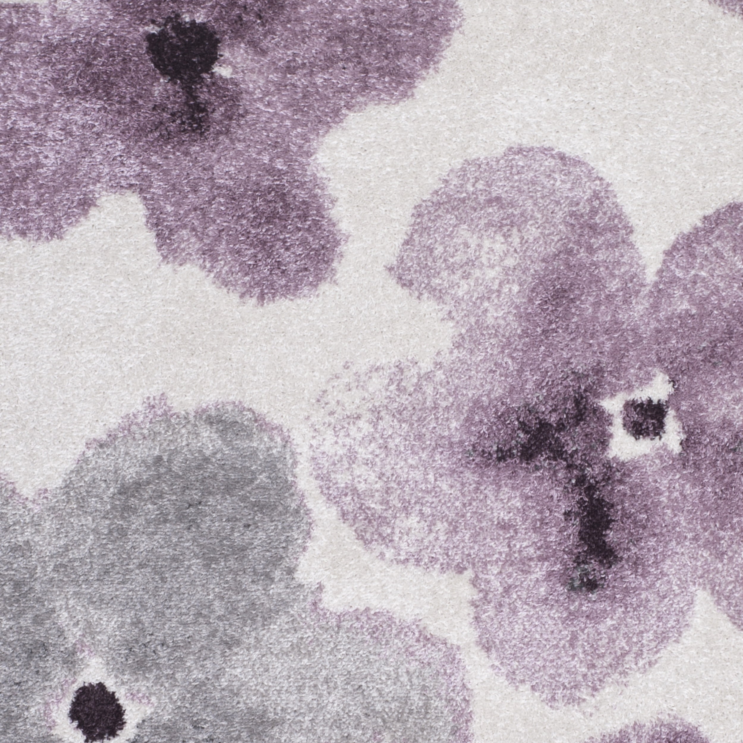 SAFAVIEH Adirondack Feride Floral Area Rug, Ivory/Purple, 6' x 6' Square