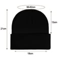 thumbnail image 2 of Gorro de invierno unisex, gorro tejido de color sólido, gorro cálido con orejeras a prueba de frío para exteriores de pescador, 2 of 5
