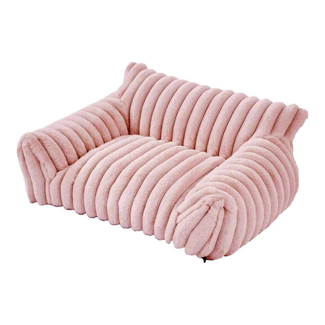 Sofá cama para mascotas, moderno, suave, antideslizante, para gatos y perros de interior. Rosa