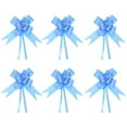 thumbnail image 1 of Unique Bargains 10 Inch Pull Bows Ribbon Gift Wrapping String Rose Pattern Decorative Bow Tie Blue 100 Pack, 1 of 5