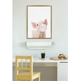 thumbnail image 5 of Kate and Laurel Sylvie Bubble Gum Piglet Framed Canvas Wall Art by Amy Peterson Art Studio, 18x24 Gold, Cute Whimsical Animal Art for Wall, 5 of 6