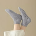 thumbnail image 7 of FAZVAOO Womens Fuzzy Socks Ankle Non Slip Velvet Thick Socks Gray, 7 of 7
