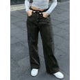 thumbnail image 5 of Aprpith Women's Baggy Jeans Mid Rise Straight Leg Floor Length Denim Pants Loose Fit Boyfriend Jeans For Street Style Regular Sizes, 5 of 9