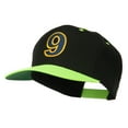 thumbnail image 2 of Arial Number 9 Embroidered Classic Two Tone Cap - Neon Yellow OSFM, 2 of 5