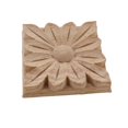 thumbnail image 1 of Flower tallado Apliques de madera natural for el gabinete de muebles Molduras de madera sin pintar Calcomanía Decoración de la decoración de la decoración Maison, 1 of 7