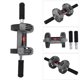 thumbnail image 5 of Sistema de entrenamiento con rodillo doble para abdominales, ejercitador de músculos abdominales, equipo de fitness para el hogar, color gris, 5 of 14