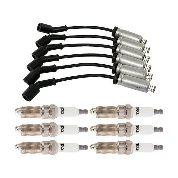 Spark Plug Wire Set with Spark Plugs - Compatible with 2014 - 2020 GMC Sierra 1500 4.3L V6 2015 2016 2017 2018 2019