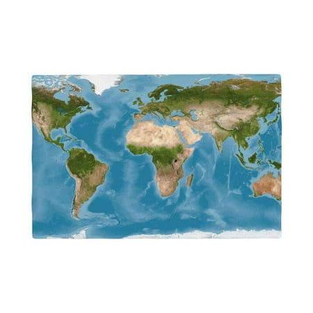 

Placemats Set of 4 Earth View World Map Place mats for Dining Table Indoor/Outdoor Cute Heat Resistant Washable Table Mats(18 x 12 )
