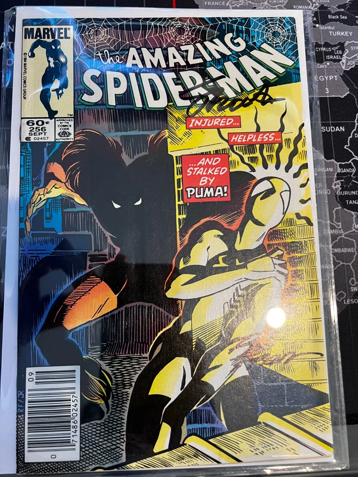 Amazing Spider-Man #256 Signed Jim Shooter Ron Frenz