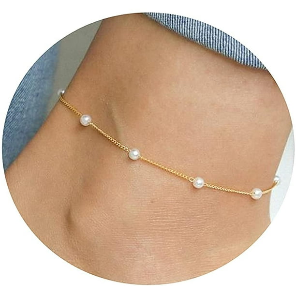 Pearl ankle bracelet deals