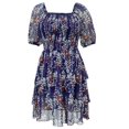 thumbnail image 2 of WILLBEST Robe Oneil Printemps et Automne Robe Décontractée Col Carré Jupe à Carreaux Mode Vacances Robe pour Femmes, 2 of 8
