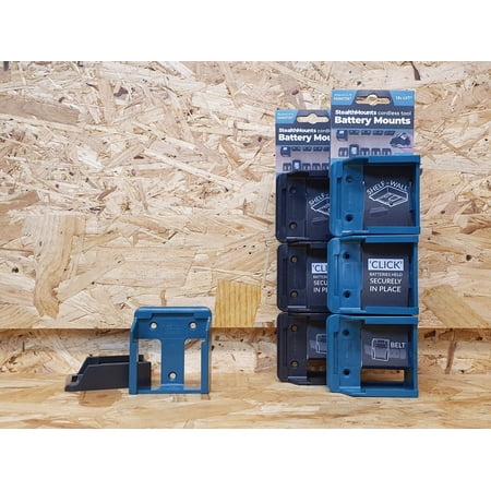 ステルスマウント バッテリーマウントマキタ18V用（6個入り）ブラック (1S) 品番：BM-MK18-6