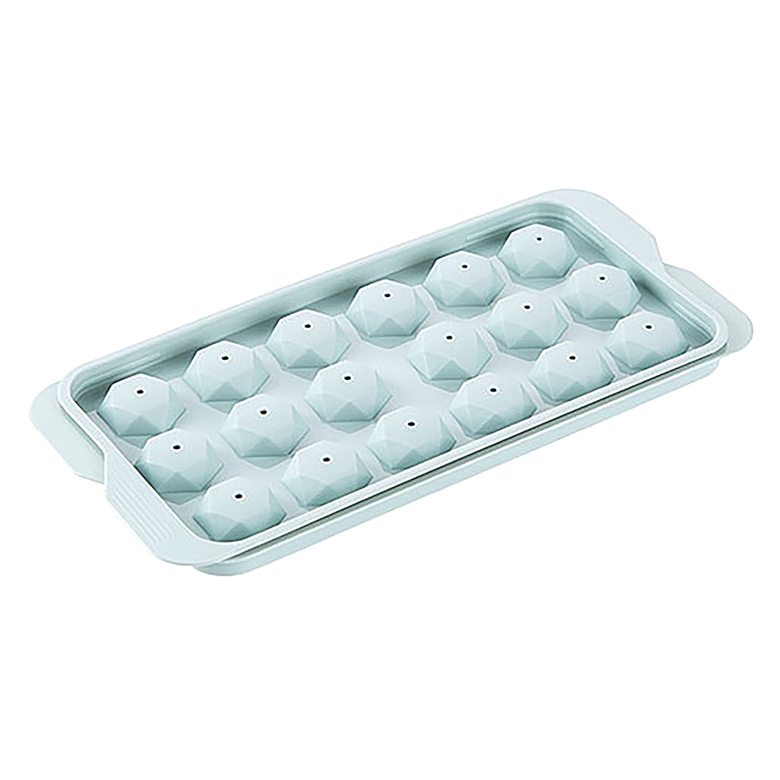  EOQPDECD 2 Mini Ice Cube Trays Round Ice Cube Tray with Lid &  Bin Ice Ball Maker Mold for Freezer with Container Mini Circle Ice Cube Tray  Making 33PCS Sphere Ice