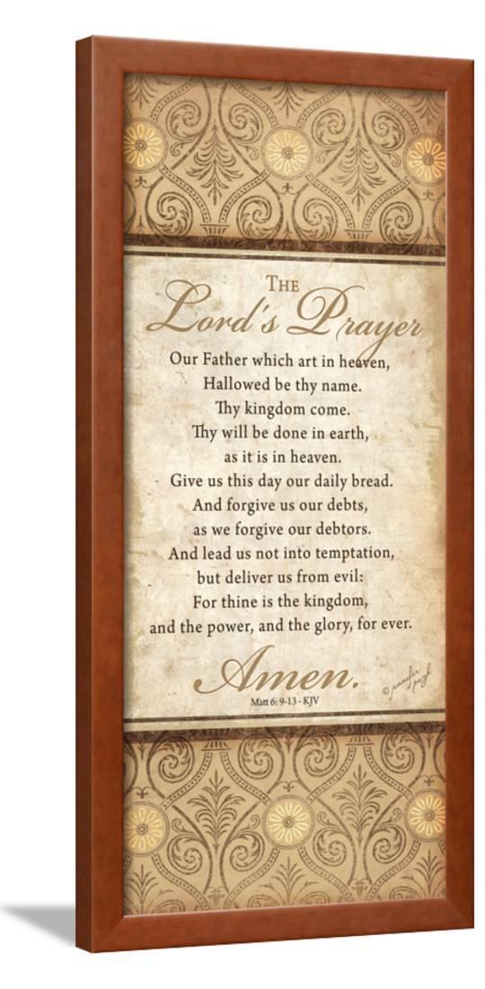 The Lord's Prayer Framed Print Wall Art By Jennifer Pugh