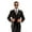 Black, variant on Julinie 3-Piece Solid Sharkskin Suit Set with Jacket, Vest, and Dress Pants, Slim Fit