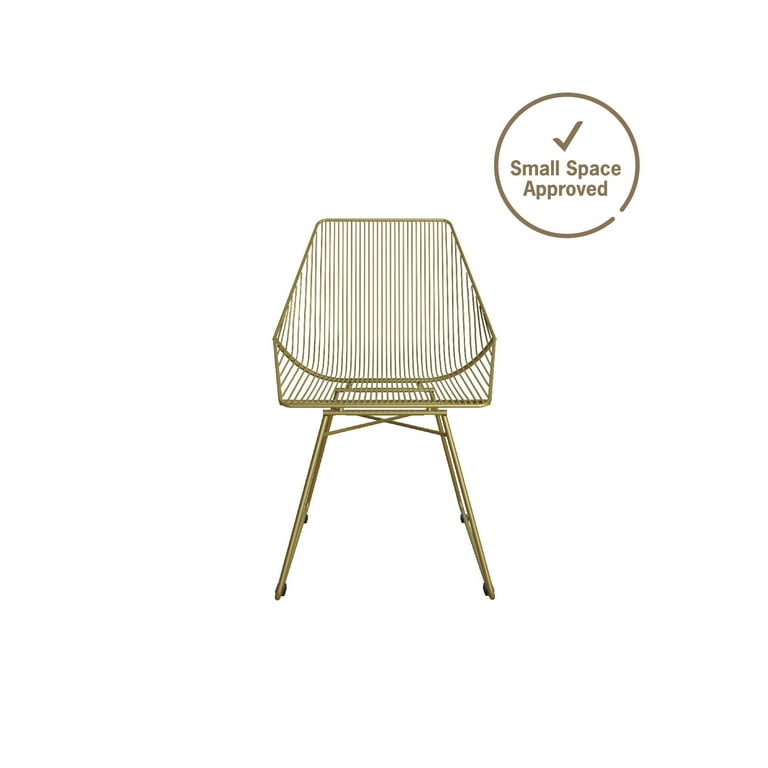 CosmoLiving Ellis Modern Metal Accent Chair Gold Metal Walmart