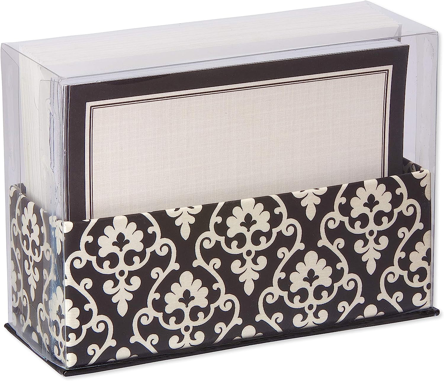 American Greetings Single Panel Blank Cards with Envelopes, White with Black Border (40-Count)