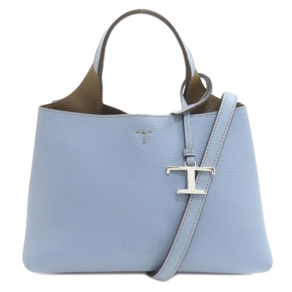Pre-Owned Tod's T-Charm 2-Way Handbag, Calfskin, Women's