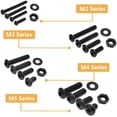 thumbnail image 3 of Pan Head Screws - Black Semicircular Socket Head Cap Screws - Assortment Of Screws And Washer Nuts - With Storage Box, 3 of 5