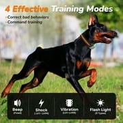 Shock Collar for Dogs - Pet Training Collar with Remote 2600 ft Waterproof for Small Medium Large Dogs (15 - 100 lbs)- 3 Safe Training Modes, Rechargeable Dog Bark Collars-Orange