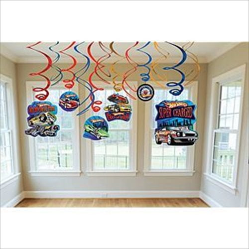 Amscan BB102904 Hot Wheels Hanging Decorations
