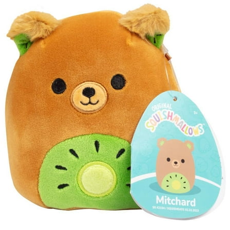 Squishmallows Original 5-Inch Mitchard the Valentine's Day Kiwi Bear - Official Jazwares Plush - Soft Mini Stuffed Animal Toy - Gift for Kids, Girls & Boys